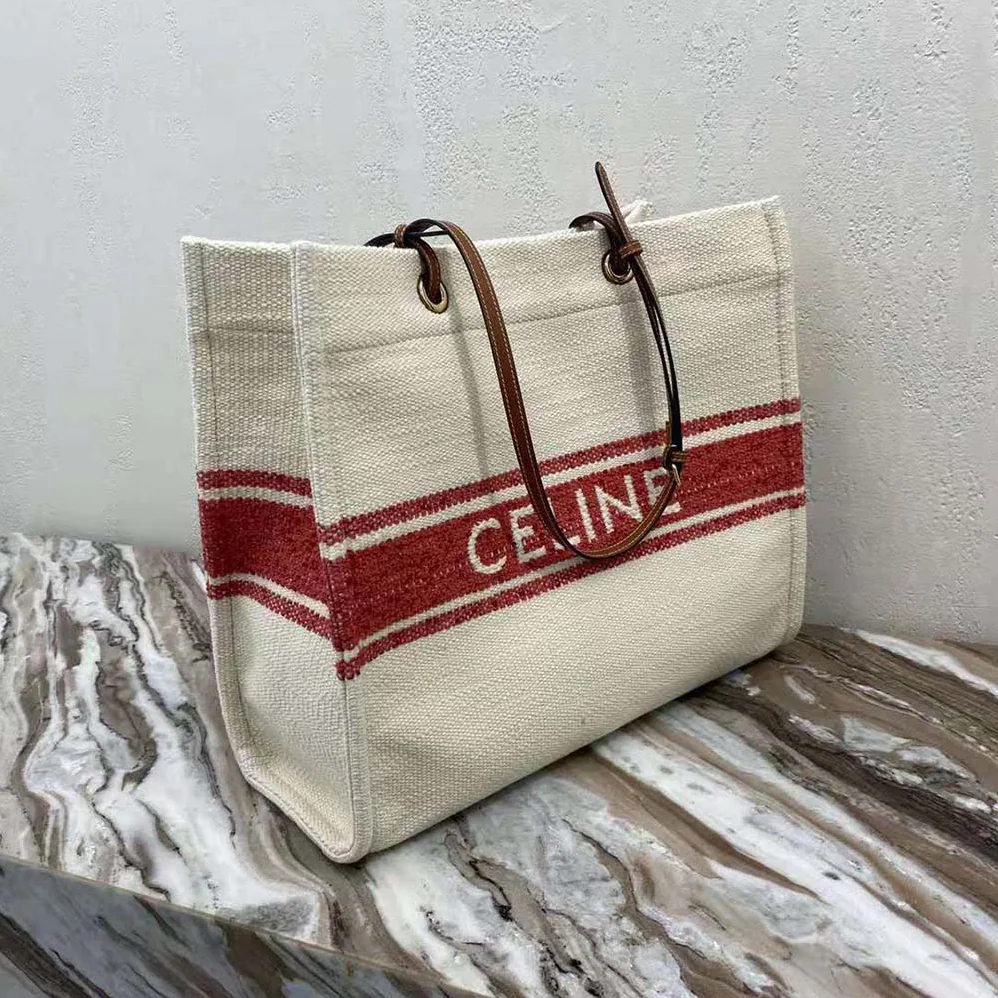 Celine Squared Cabas Celine in Plein Soleil Textile and Calfskin for Women Celine Squared Cabas Celine in Plein Soleil Textile and Calfskin for Women