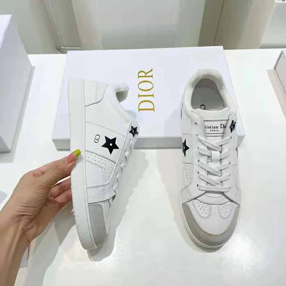 Dior Star Sneaker White Calfskin and Suede for Women Dior Star Sneaker White Calfskin and Suede for Women