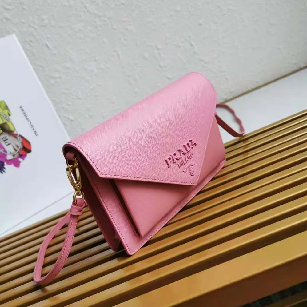 Prada Ladies Saffiano Leather Mini Bag in Pink