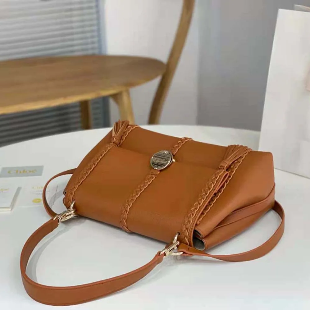 Chloe Penelope Medium Soft Shoulder Bag for Women in Brown