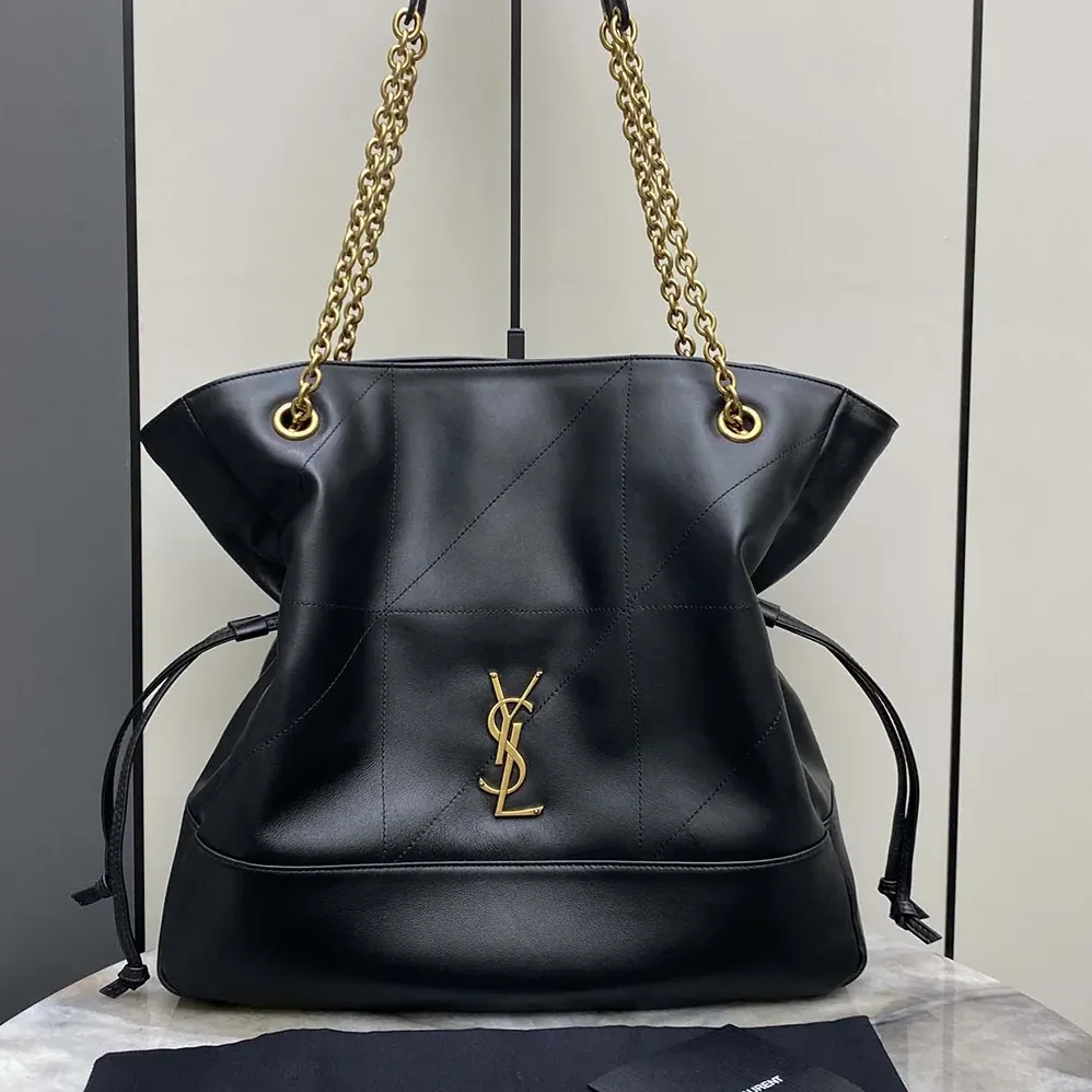 Saint Laurent YSL Jamie Shopping in Lambskin for Women in Black Saint Laurent YSL Jamie Shopping in Lambskin for Women in Black