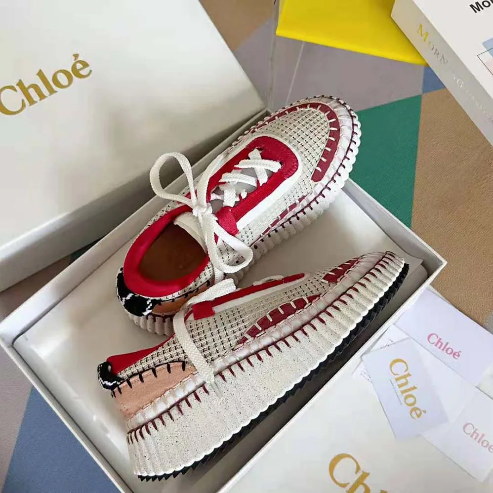 Chloe Nama Sneaker for Unisex in Red Chloe Nama Sneaker for Unisex in Red
