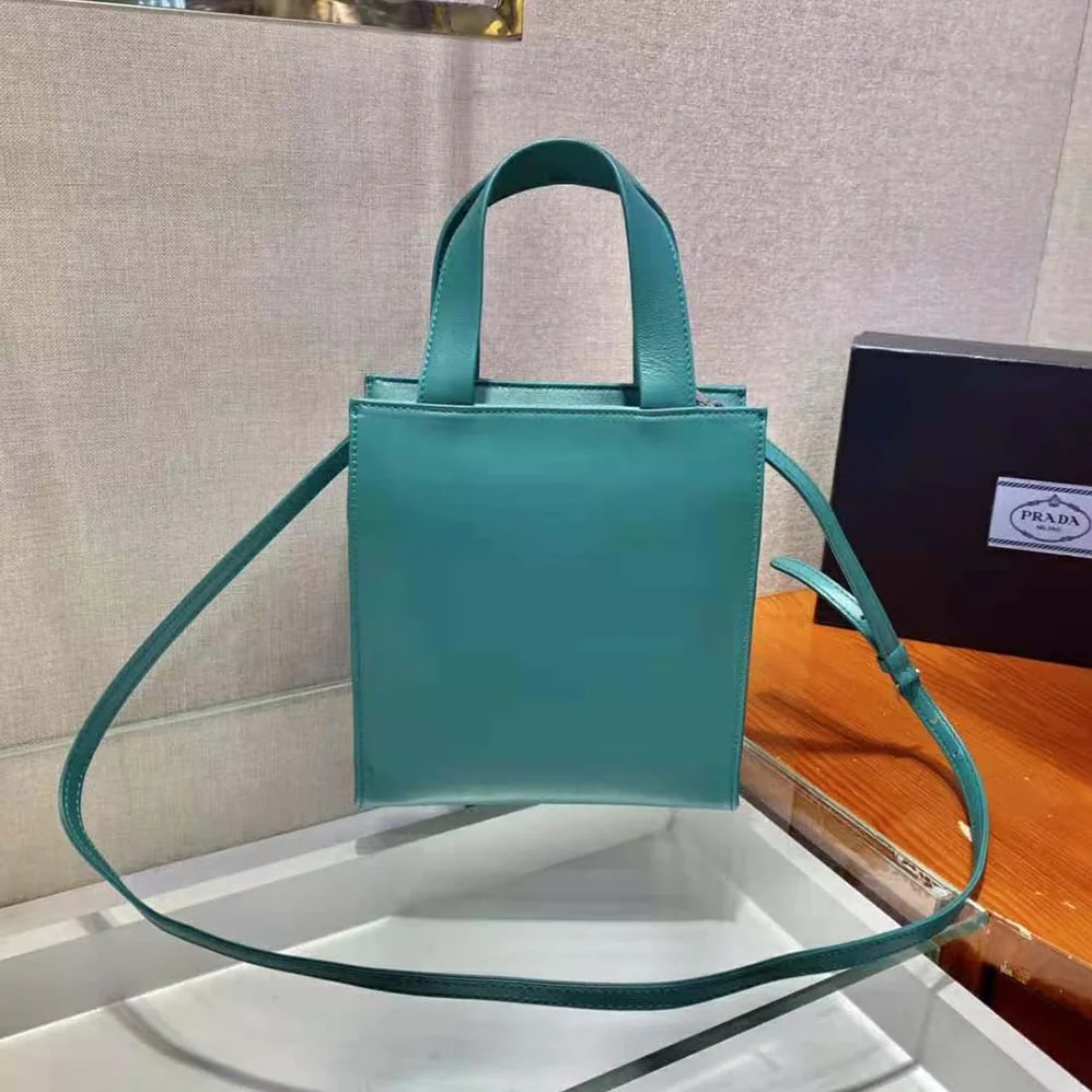 Prada Nappa Leather Tote Bag for Women in Lime Prada Nappa Leather Tote Bag for Women in Lime