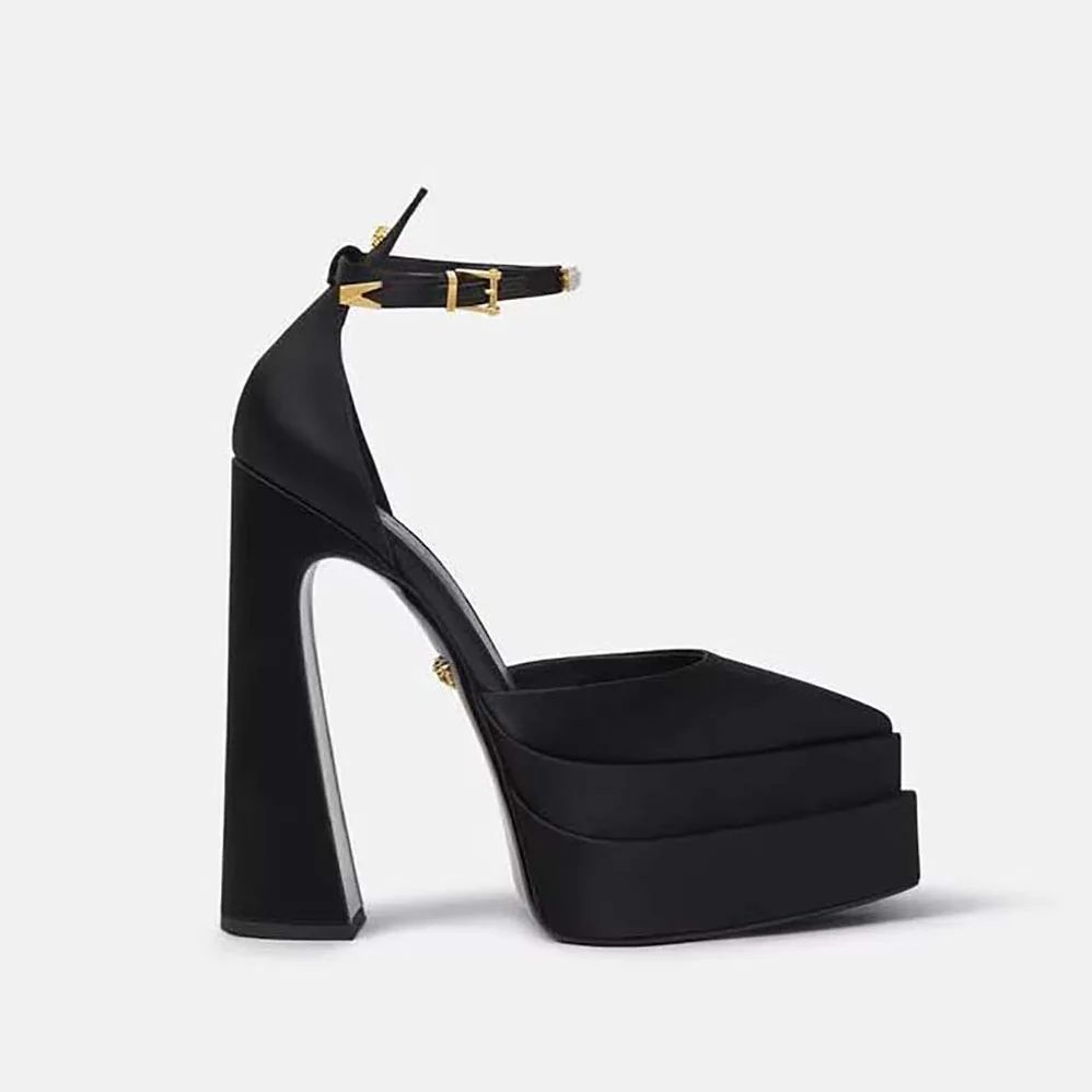 Versace Aevitas Pointy Platform Pumps in 16cm Heel Height for Women