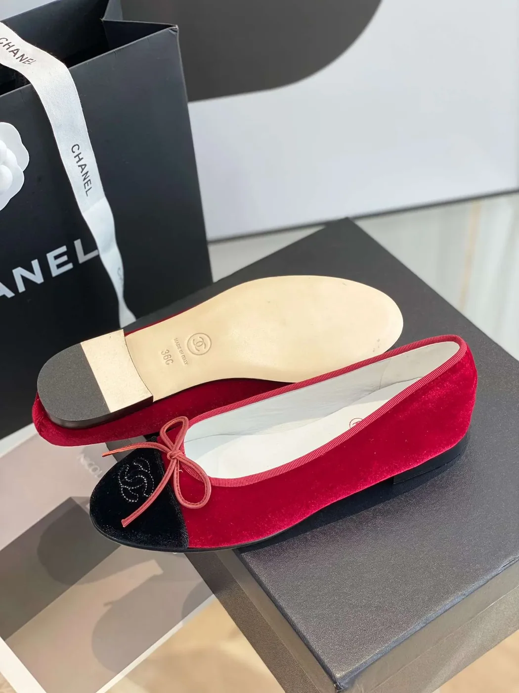 Chanel Ballet Flats Red Chanel Ballet Flats Red
