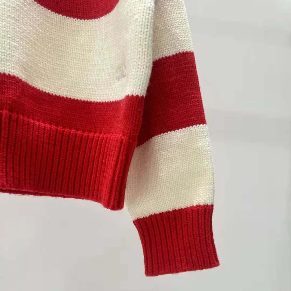 Celine Crew Neck Sweater in Wool Cashmere and Silk for Men in Red