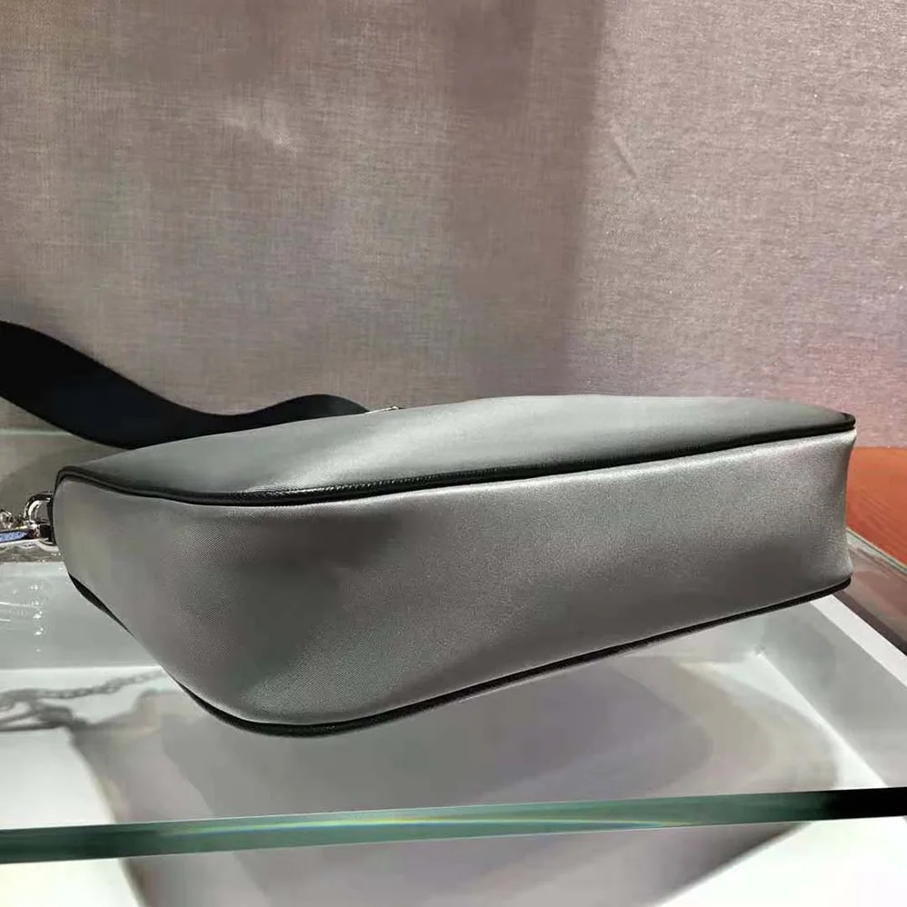 Prada Nylon and Saffiano Leather Bag with Strap for Men in Silver