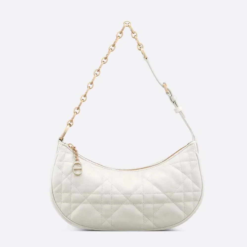 Dior CD Lounge Bag Latte Supple Macrocannage Lambskin for Women Dior CD Lounge Bag Latte Supple Macrocannage Lambskin for Women