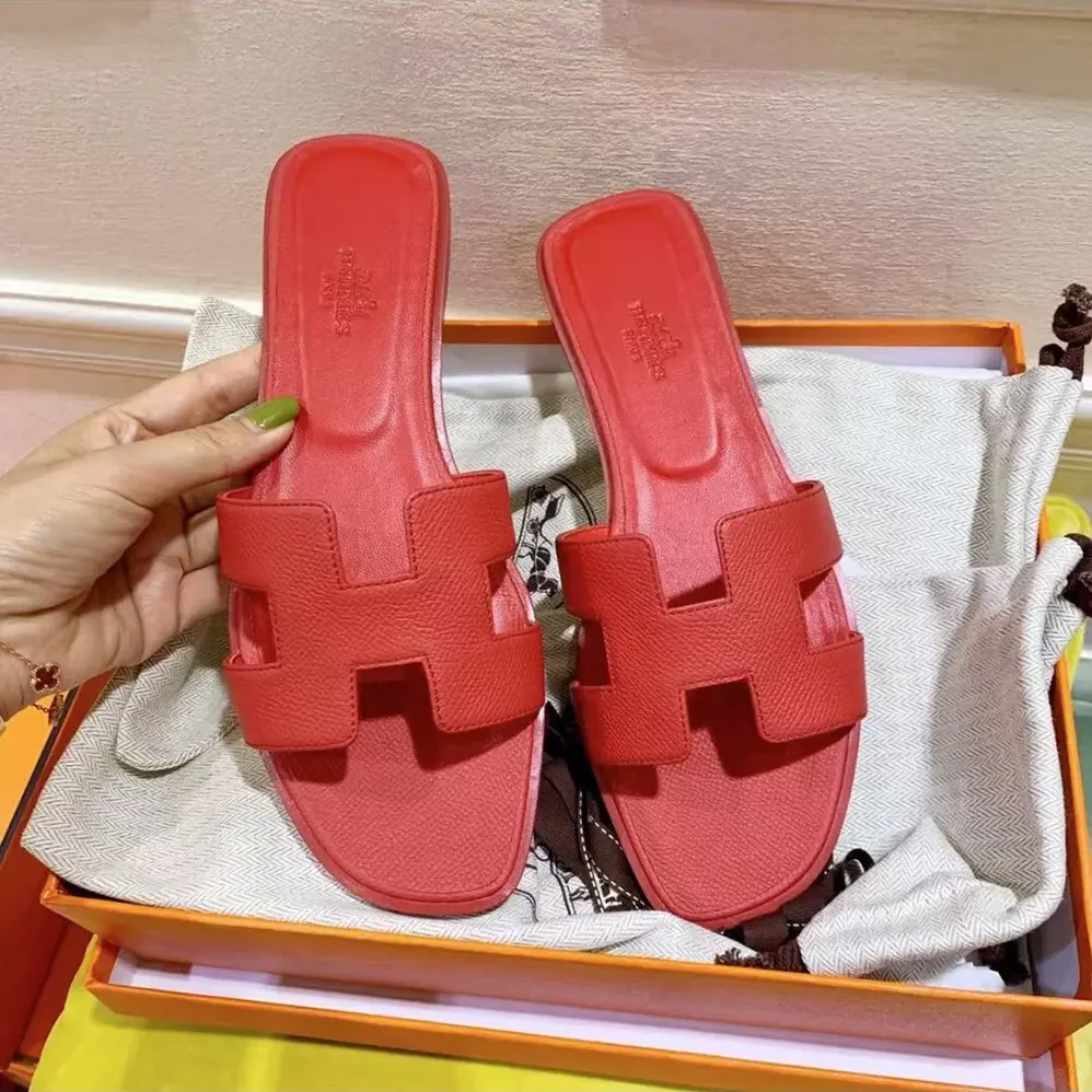 Hermes Oran Sandal for Women in Red Hermes Oran Sandal for Women in Red