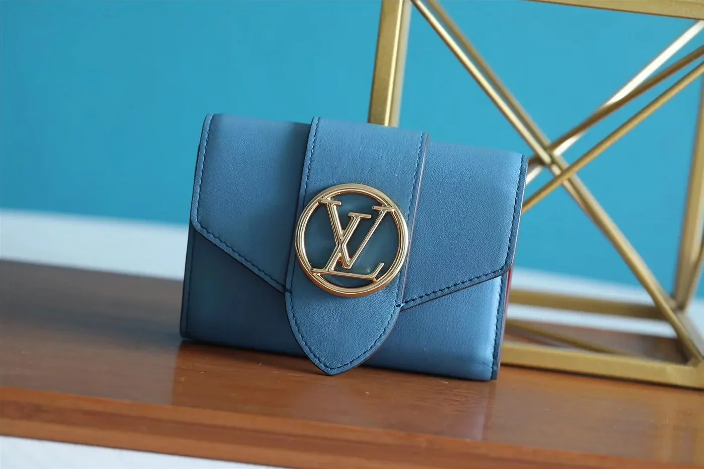 Louis Vuitton Pont 9 Compact Wallet Blue Louis Vuitton Pont 9 Compact Wallet Blue