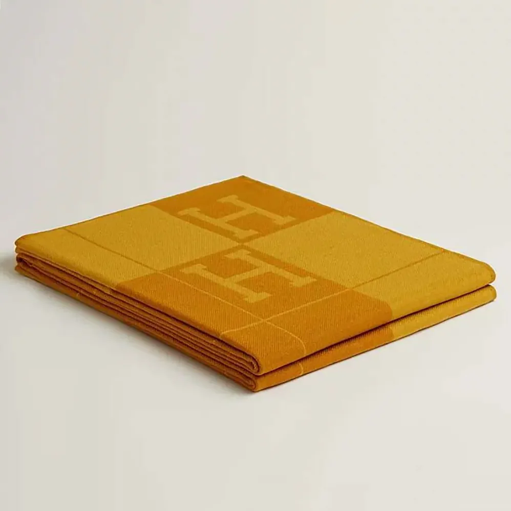 Hermes Avalon Spring Blanket in Woven Cashmere for Unisex