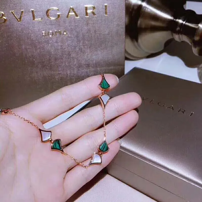 Bvlgari Divas' Dream Bracelet 18 KT Rose Gold Malachite for Women