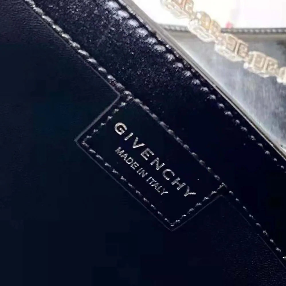 Givenchy Small Cut Out Bag in Box Leather with Chain for Women in Black