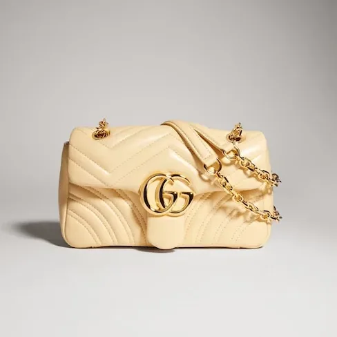 Gucci Marmont Small Shoulder Bag in Light Yellow Gold Hardware Gucci Marmont Small Shoulder Bag in Light Yellow Gold Hardware