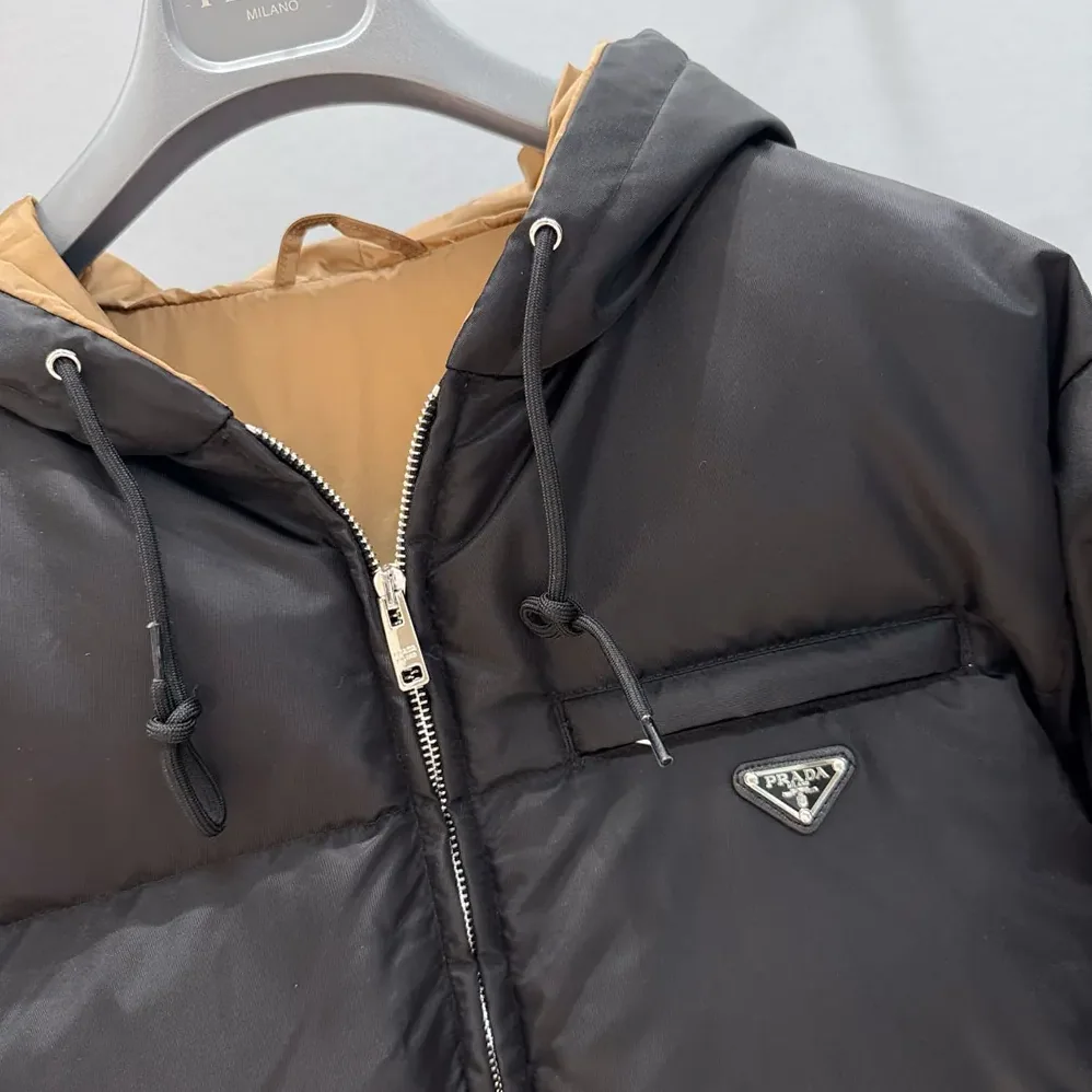 Prada Re-Nylon Down Jacket for Women in Black