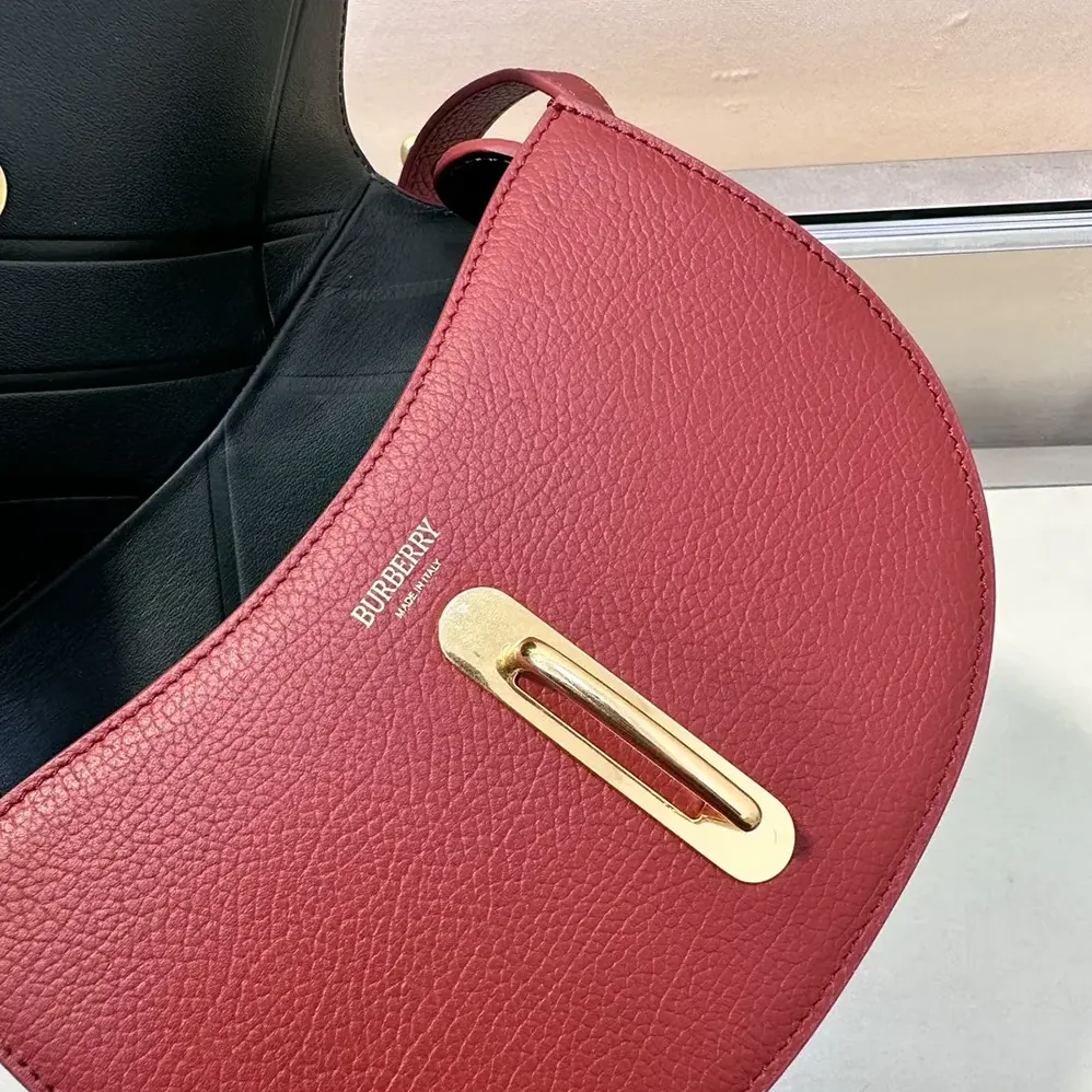 Burberry Mini Rocking Horse Bag for Women in Maroon Burberry Mini Rocking Horse Bag for Women in Maroon