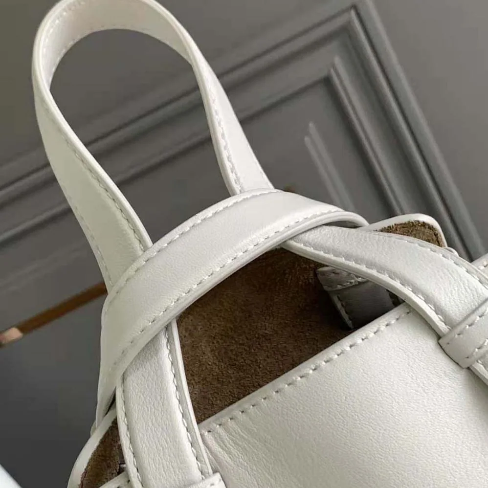 Loewe Hammock Nugget Bag in Nappa Calfskin for Women in White Loewe Hammock Nugget Bag in Nappa Calfskin for Women in White
