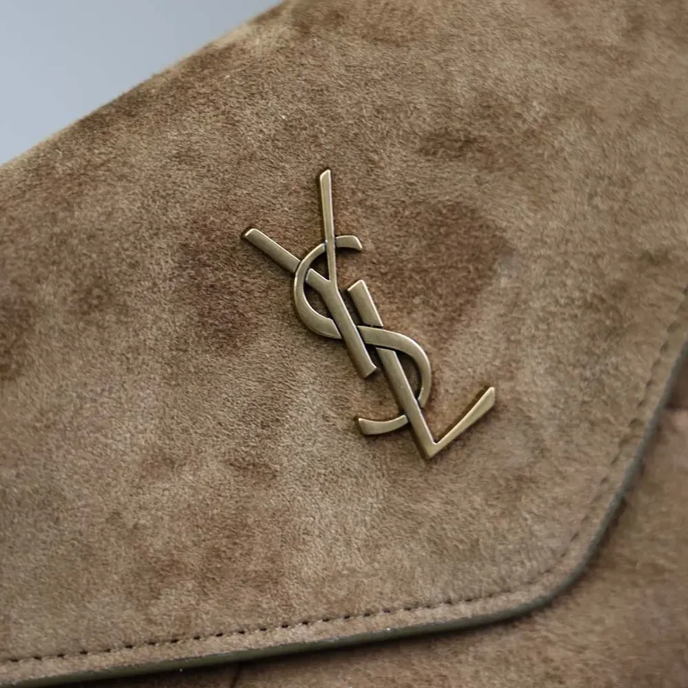 Saint Laurent YSL Cassandre Small Chain Pouch In Suede 19cm for Women Saint Laurent YSL Cassandre Small Chain Pouch In Suede 19cm for Women