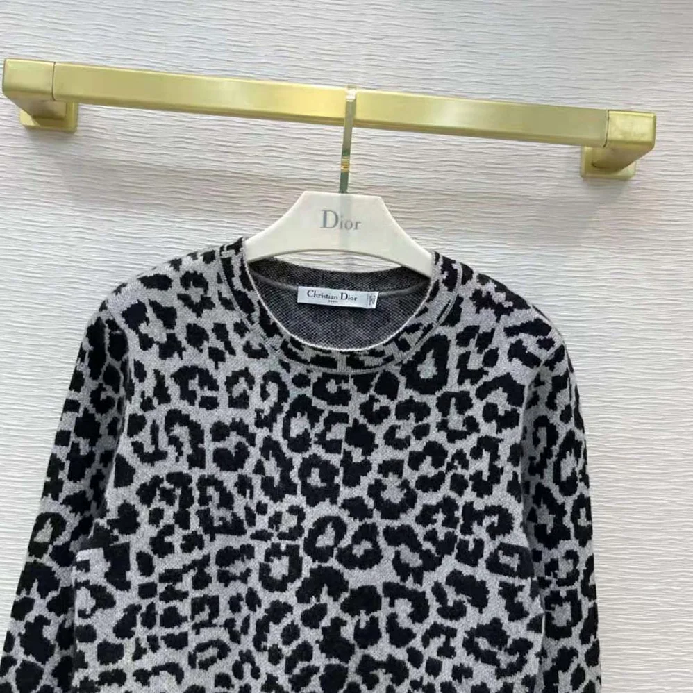 Dior Sweater Black and Gray Mizza Double for Women in Sided Technical Cashmere Dior Sweater Black and Gray Mizza Double for Women in Sided Technical Cashmere