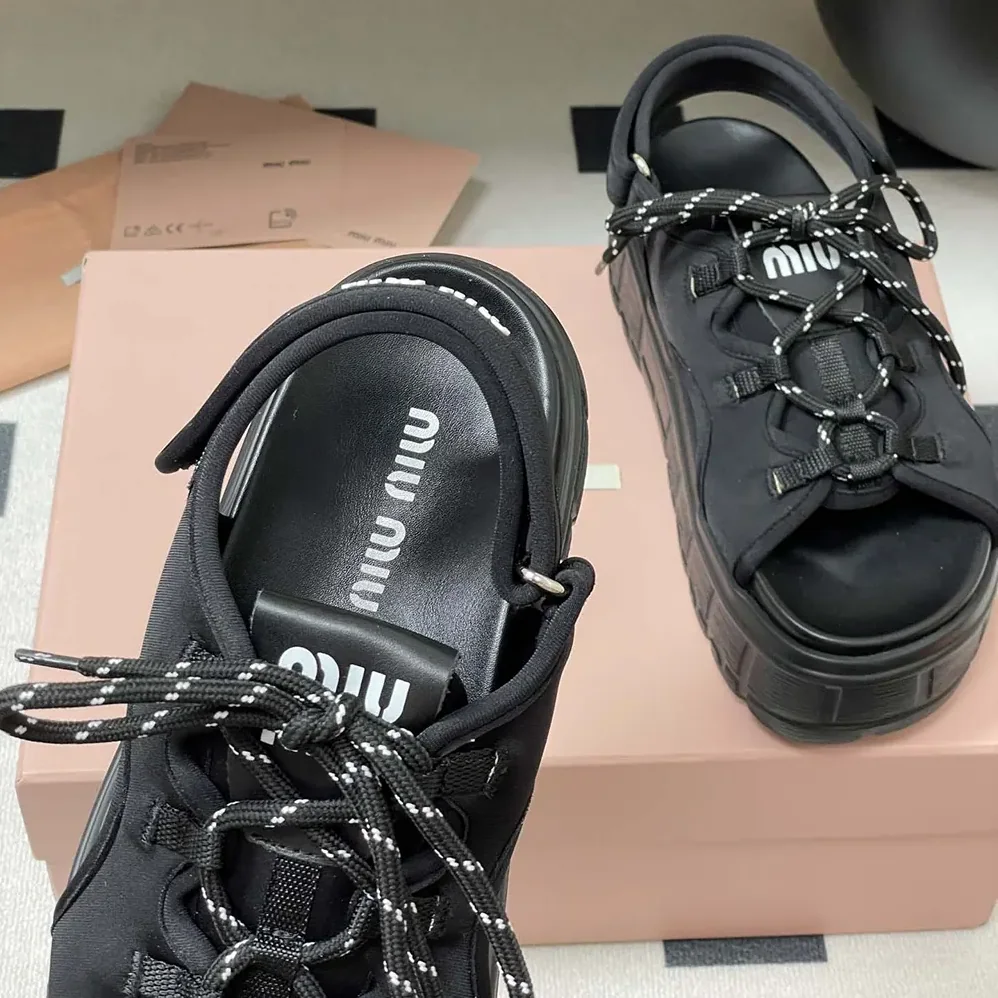 Miu Miu Chunky Neoprene Sandals for Women