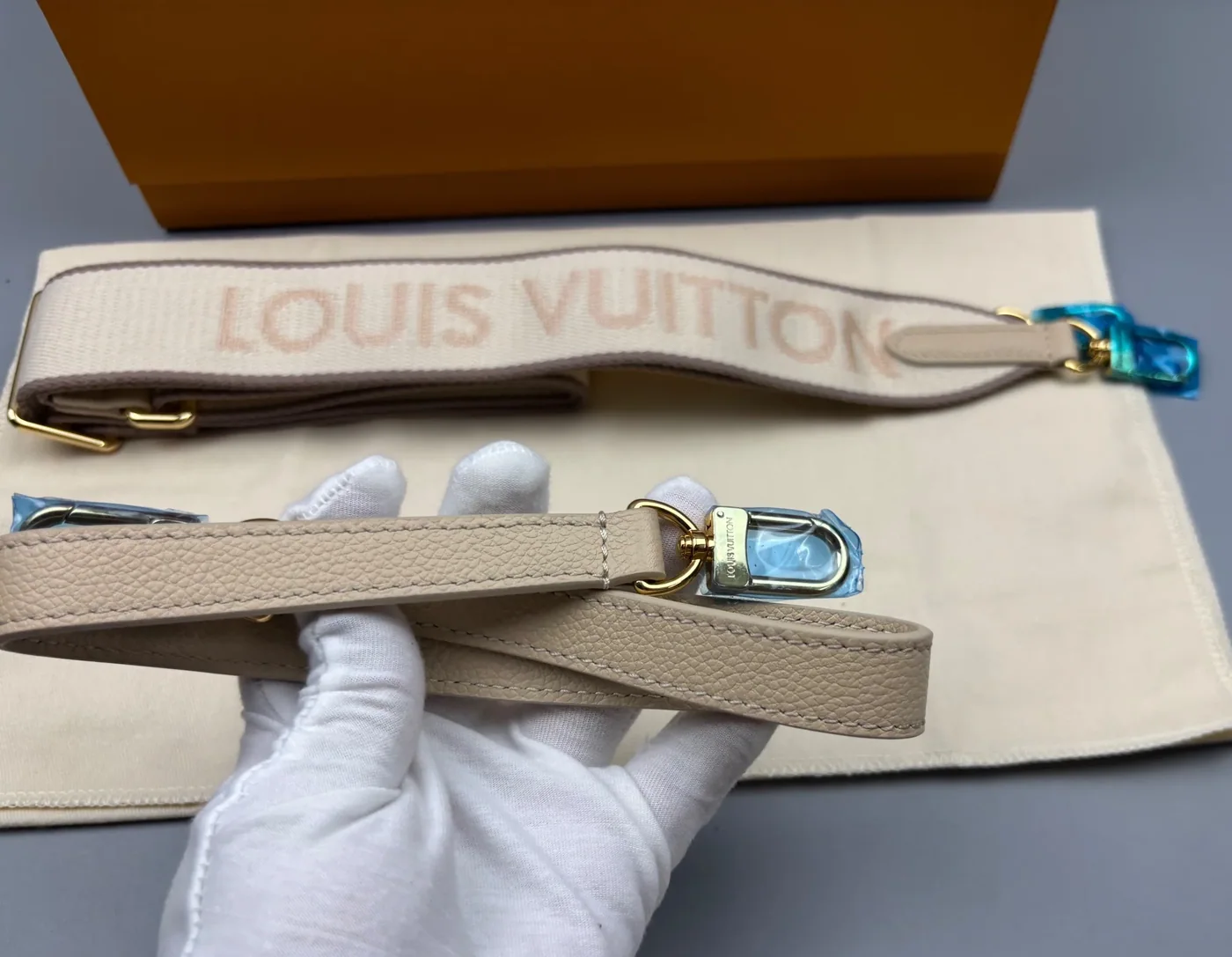 Louis Vuitton Diane Shoulder Bag in Blue Jean Gold Hardware