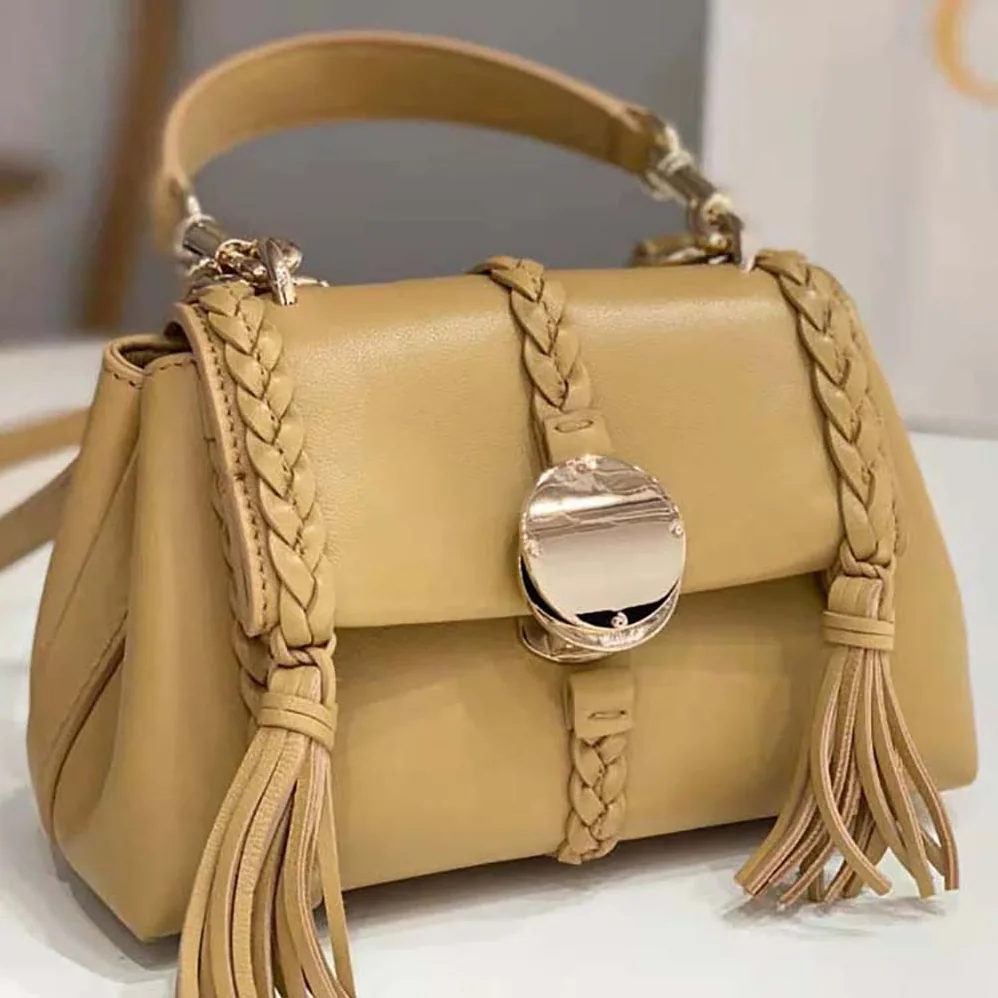 Chloé Penelope Mini Soft Shoulder Bag for Women in Brown