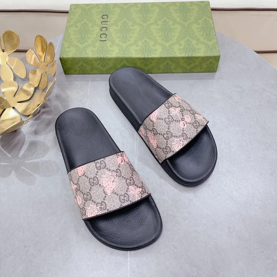 Gucci GG Slide Sandal With Strawberry And Cherry Black for Women Gucci GG Slide Sandal With Strawberry And Cherry Black for Women