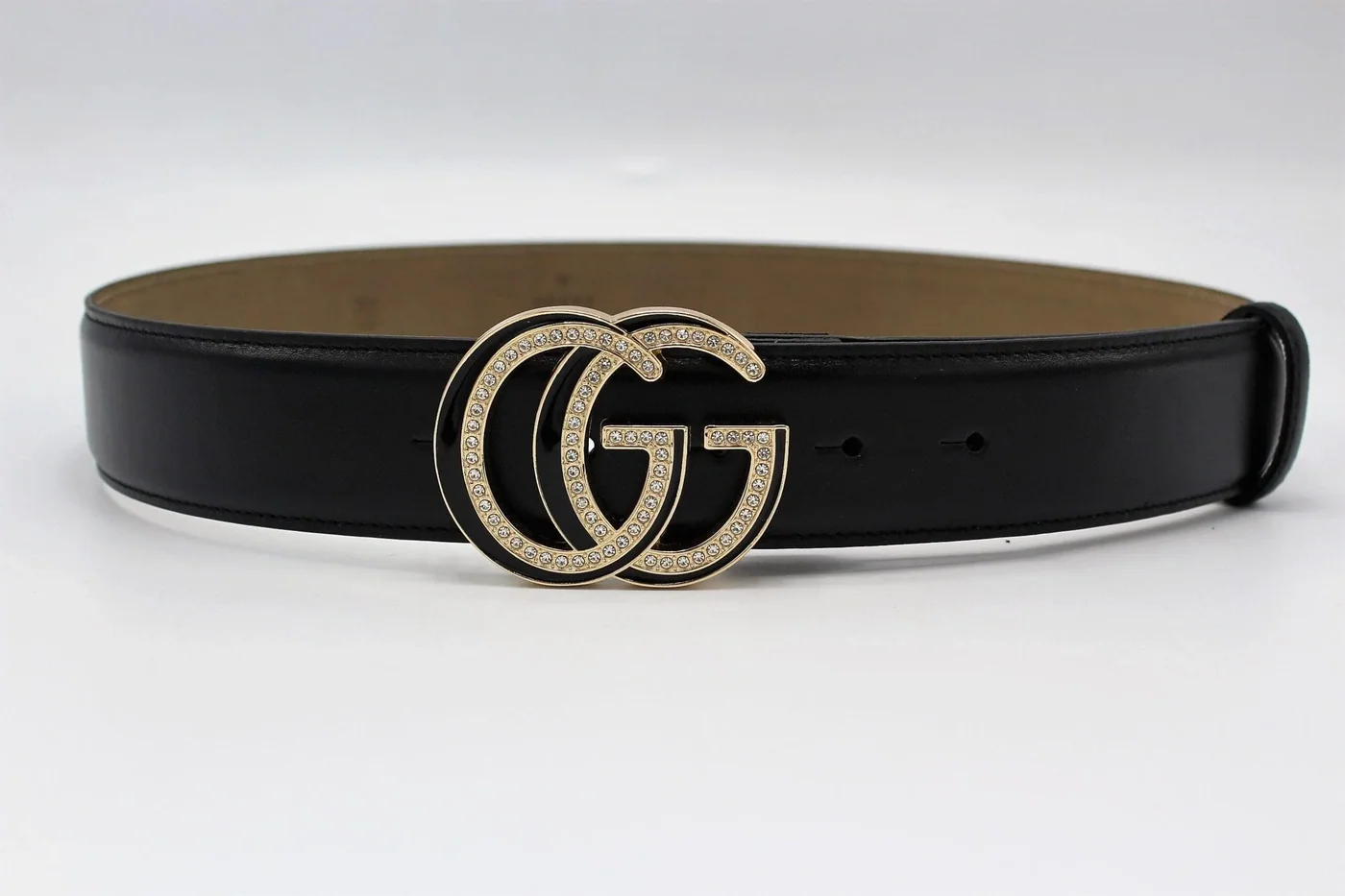 GG Diamond Buckle Leather Belt