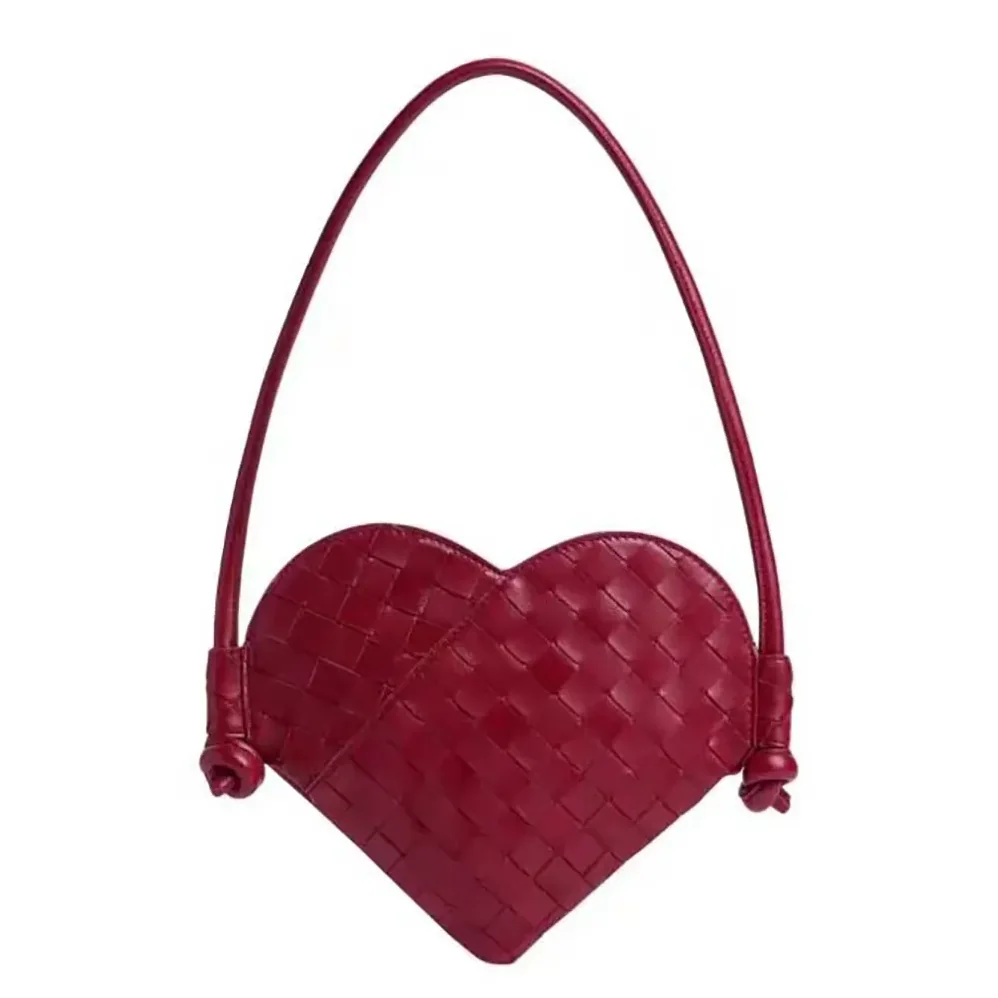 Bottega Veneta Mini Solstice Heart-shaped Shoulder Bag in Intrecciato Leather for Women Bottega Veneta Mini Solstice Heart-shaped Shoulder Bag in Intrecciato Leather for Women