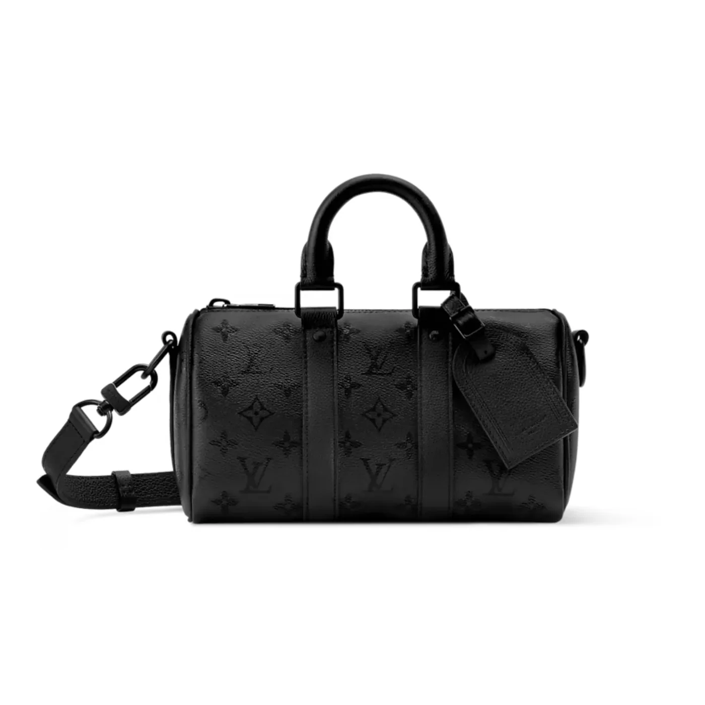 Louis Vuitton Keepall Bandouliere 25 Travel Bag / Black Monogram Midnight Black Hardware