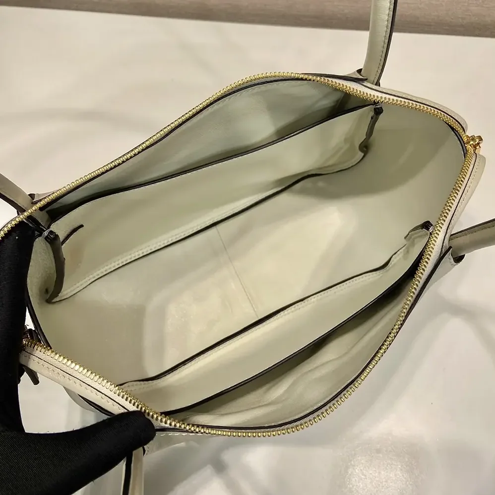 Prada Medium Leather Handbag for Women in White Prada Medium Leather Handbag for Women in White