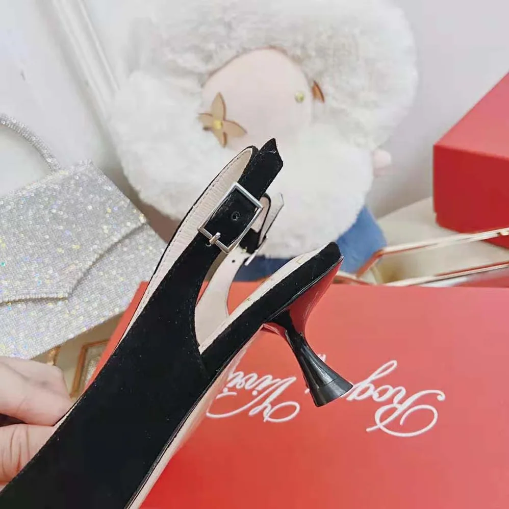 Roger Vivier I Love Vivier RV Jewel Slingback Pumps in Suede for Women