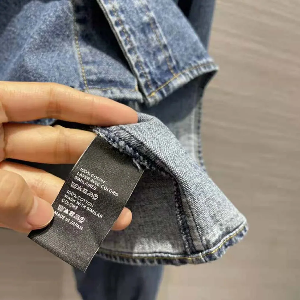 Celine Cropped Shirt in Union Ocean Wash Denim for Women