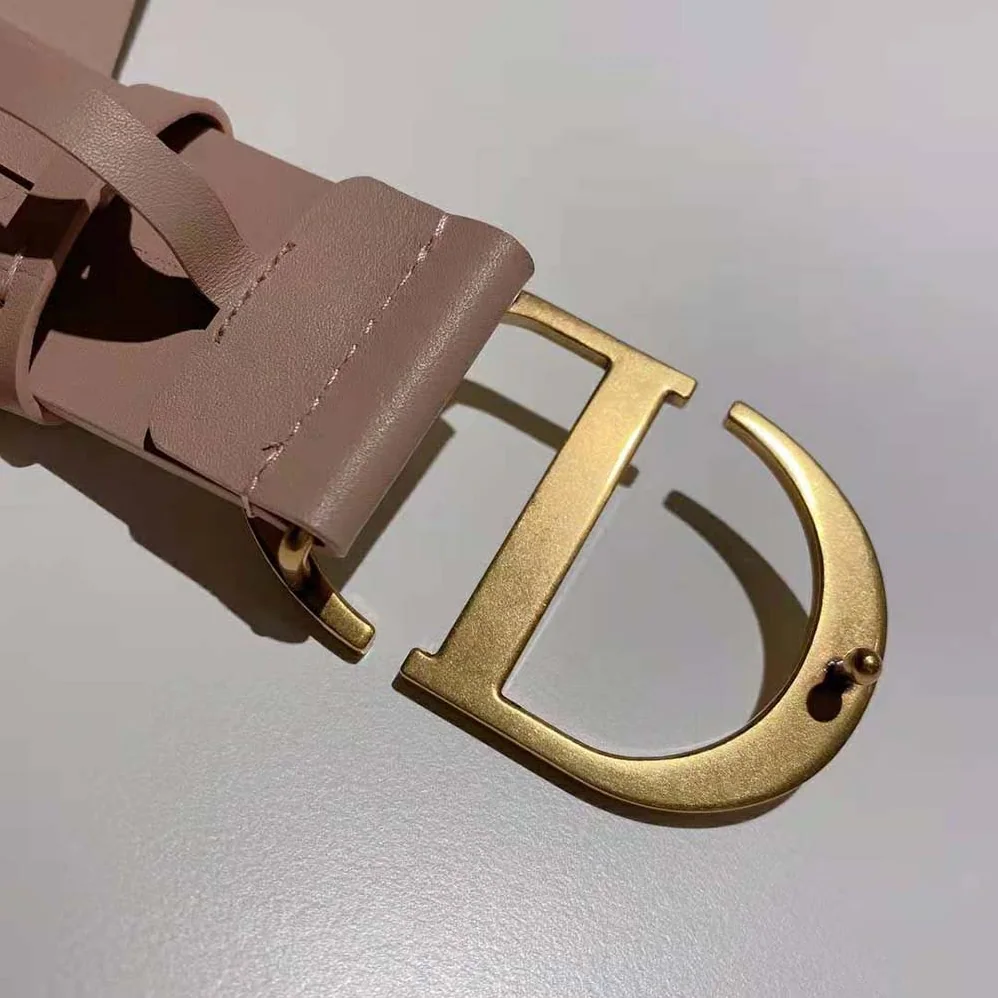 Dior 30 Montaigne Belt Pale Pink Leather for Women Dior 30 Montaigne Belt Pale Pink Leather for Women