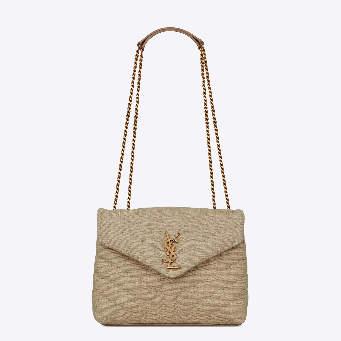 Saint Laurent YSL Loulou Small in Matelasse “Y” Linen for Women Saint Laurent YSL Loulou Small in Matelasse “Y” Linen for Women