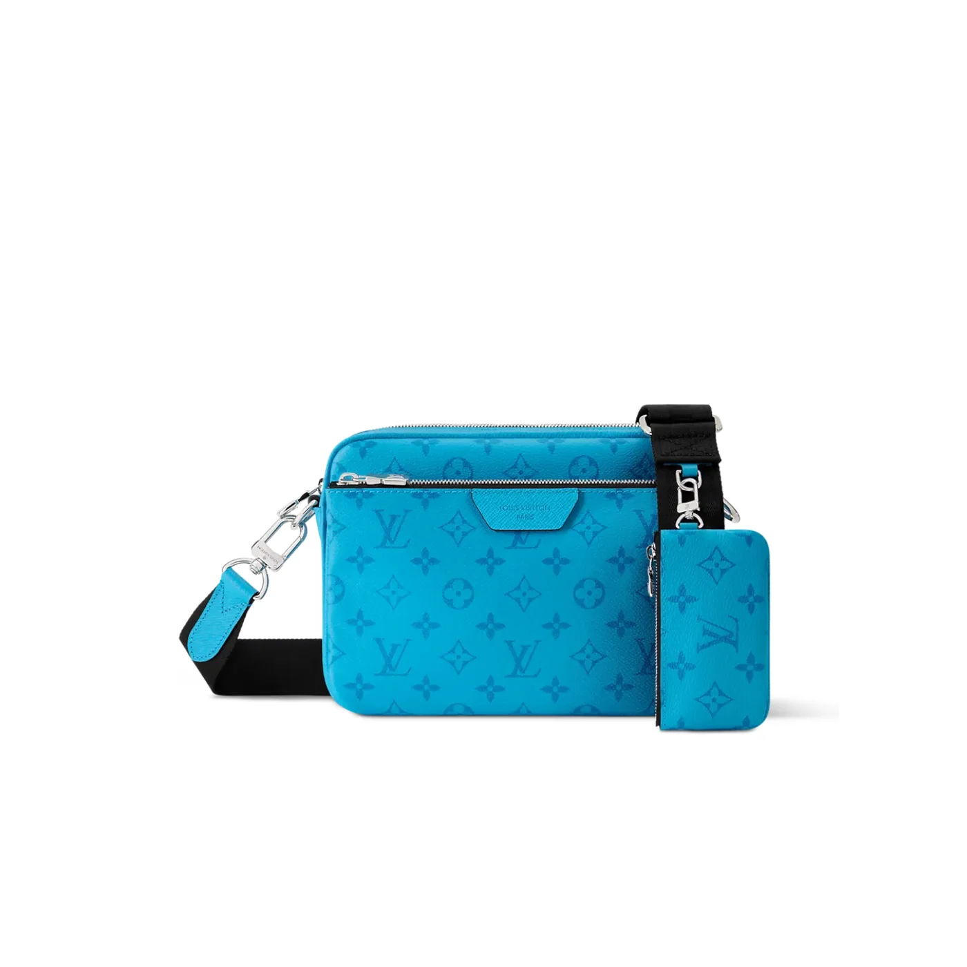 Louis Vuitton Trio Messenger Crossbody Bag in Tropical Blue Silver Hardware