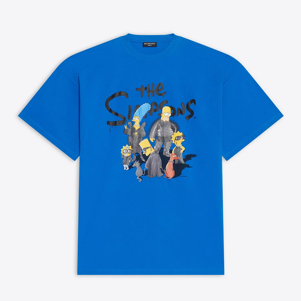 Balenciaga Simpsons Tm and 20th Television T for Men in shirt Oversized in Blue Balenciaga Simpsons Tm and 20th Television T for Men in shirt Oversized in Blue