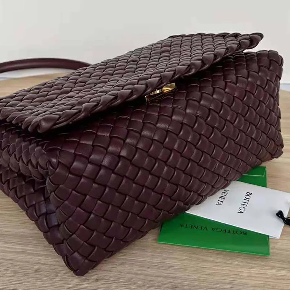 Bottega Veneta Patti Top Handle Bag in Lambskin for Women in Maroon Bottega Veneta Patti Top Handle Bag in Lambskin for Women in Maroon
