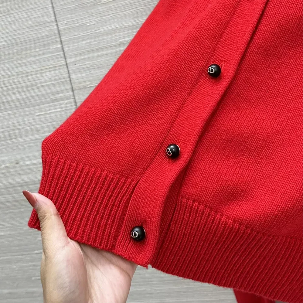 Dior Dioramour Twinset Red Cashmere Knit for Women Dior Dioramour Twinset Red Cashmere Knit for Women