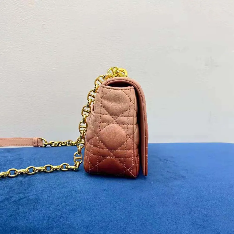 Dior Small Dior Caro Bag Pink Gradient Cannage Lambskin for Women