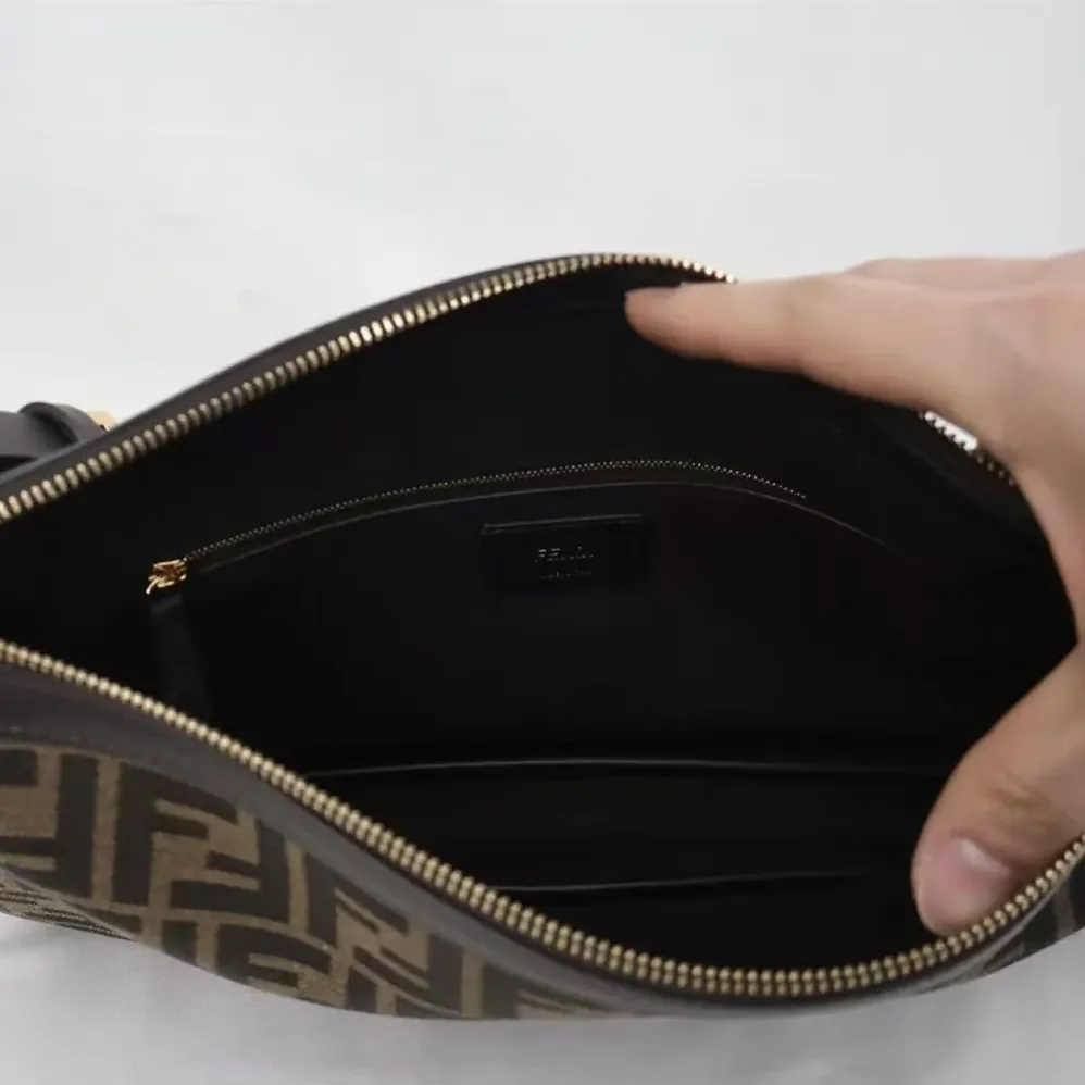 Fendi Simply FF Shoulder Bag with Fendi Baguette Motif for Men Fendi Simply FF Shoulder Bag with Fendi Baguette Motif for Men