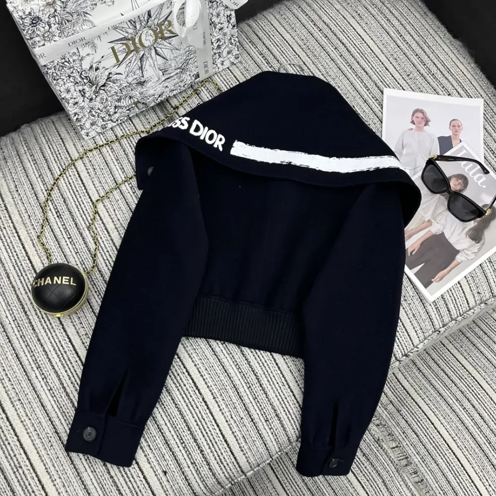 Dior Bomber Jacket with Oversized Collar for Women Dior Bomber Jacket with Oversized Collar for Women