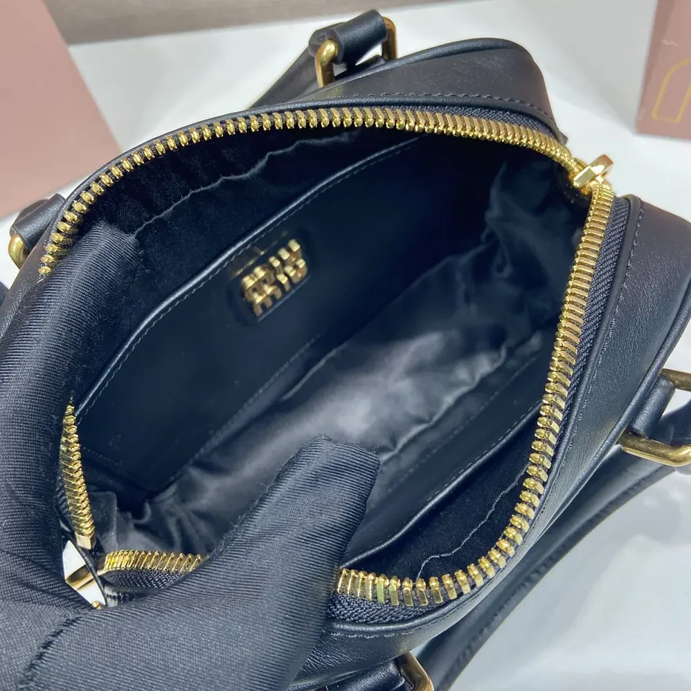 Miu Miu Arcadie Leather Bag for Women in Black