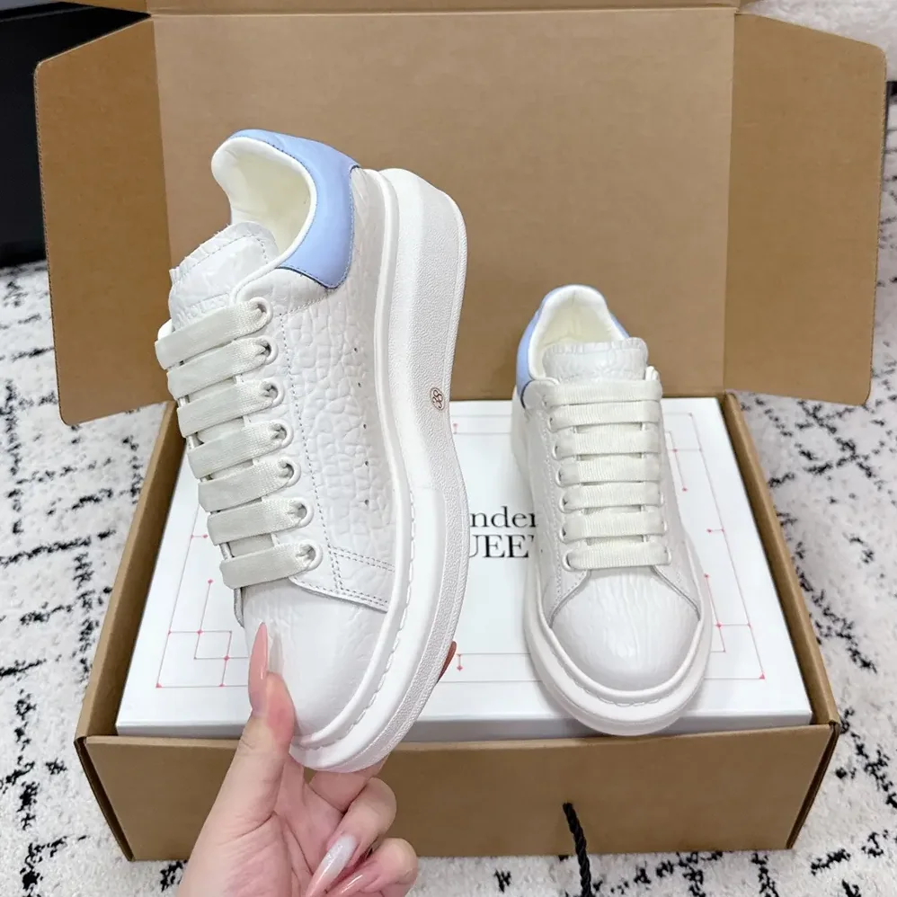Alexander Mcqueen Oversized Sneaker in Off White for Unisex in Light Blue