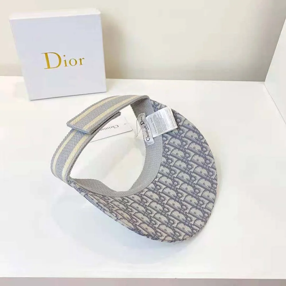 Dior D for Women in Oblique Visor Gray Cotton Dior D for Women in Oblique Visor Gray Cotton