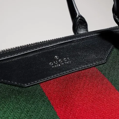 Gucci Mega Web Trademark Large Duffle Bag in Black Palladium Hardware Gucci Mega Web Trademark Large Duffle Bag in Black Palladium Hardware
