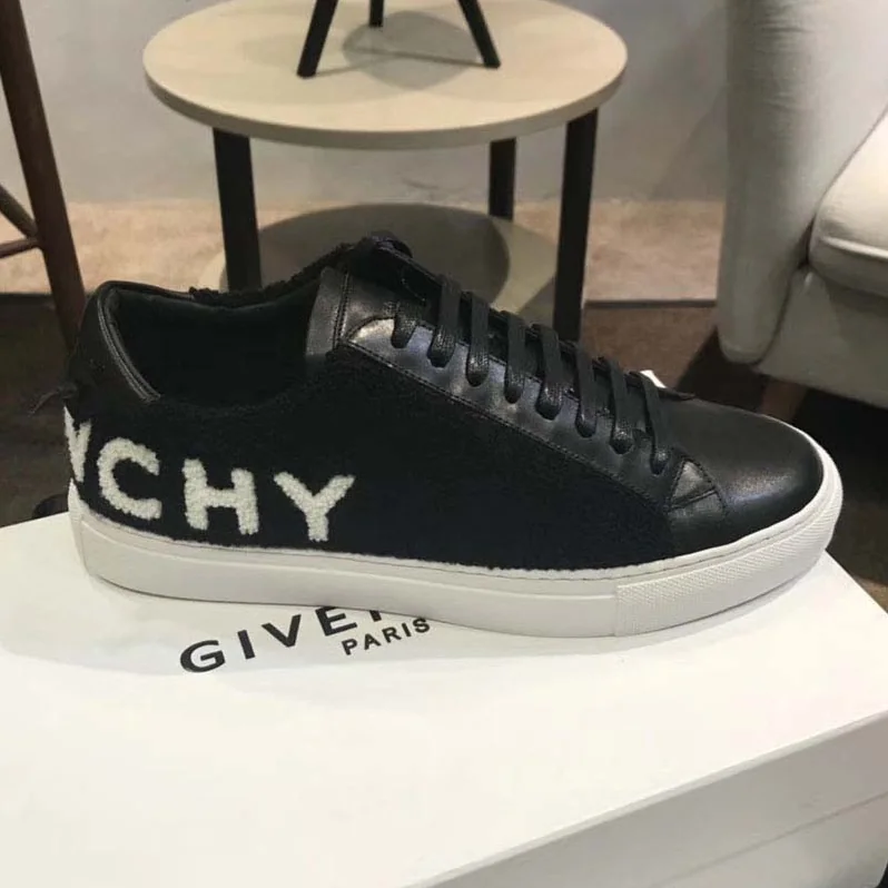Givenchy Shoes Givenchy Sneakers in Leather and Terrycloth for Men in Black