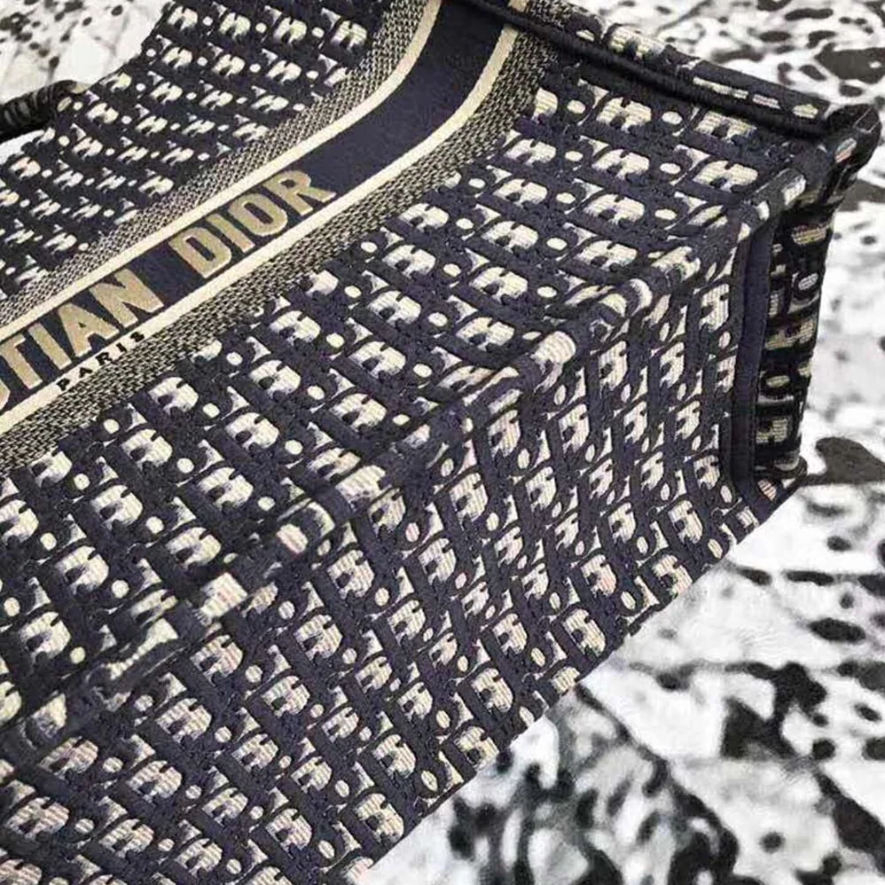 Dior Book Tote Dior Oblique Bag in Embroidered Canvas for Women in Silver Dior Book Tote Dior Oblique Bag in Embroidered Canvas for Women in Silver