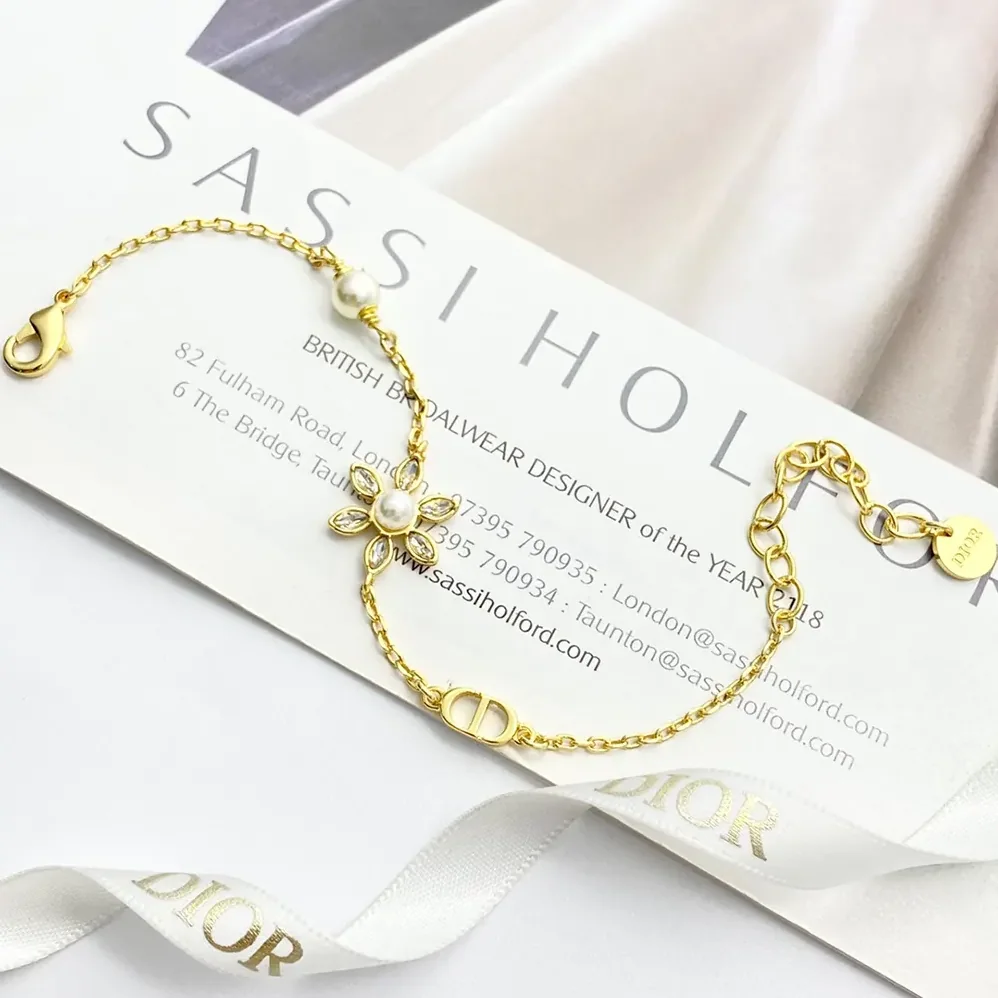 Dior Bloom in Dior Bracelet Gold-Finish Metal with White Resin Pearls and Silver for Women in Tone Crystals Dior Bloom in Dior Bracelet Gold-Finish Metal with White Resin Pearls and Silver for Women in Tone Crystals