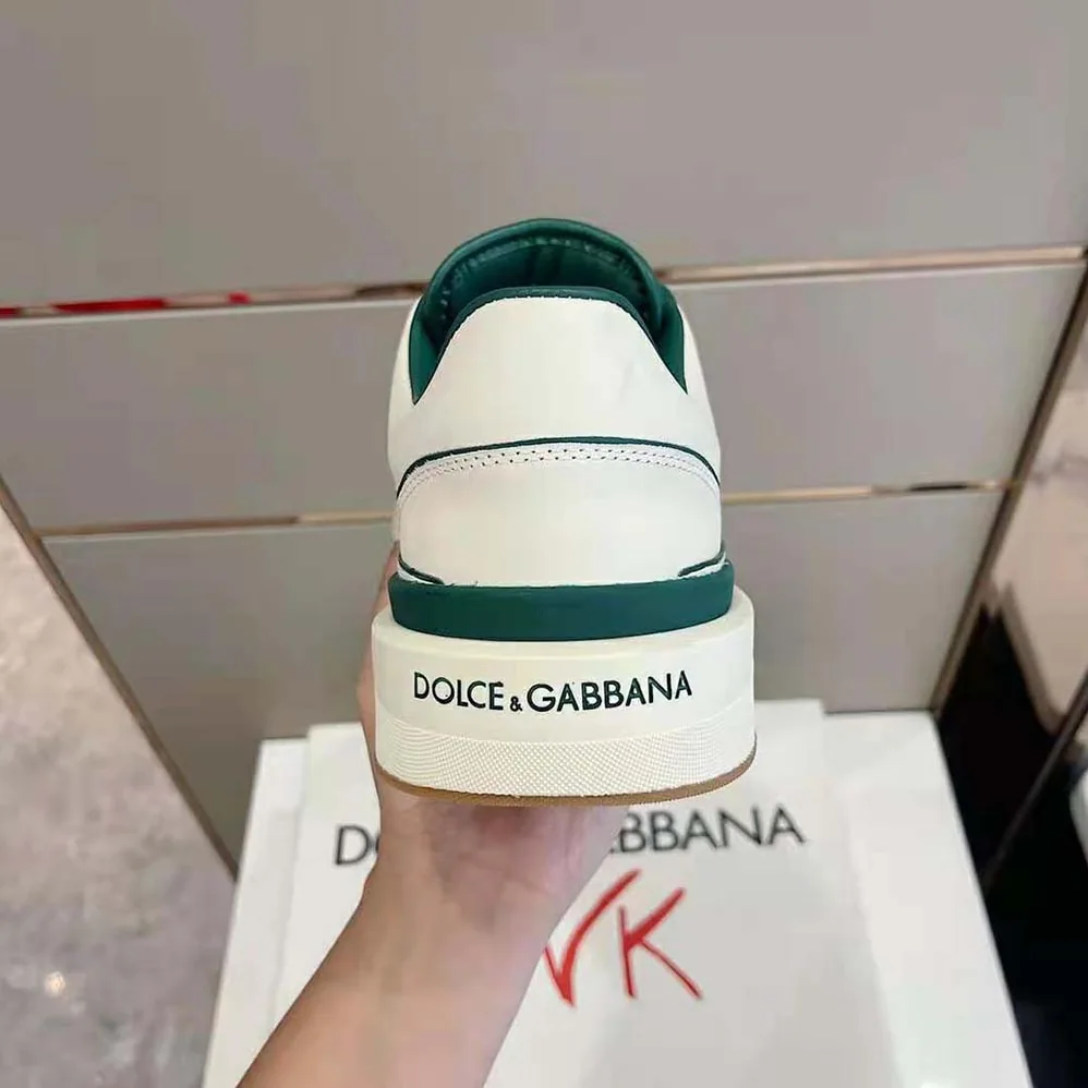 Dolce Gabbana D&G Calfskin Nappa New Roma Sneakers for Unisex in Green